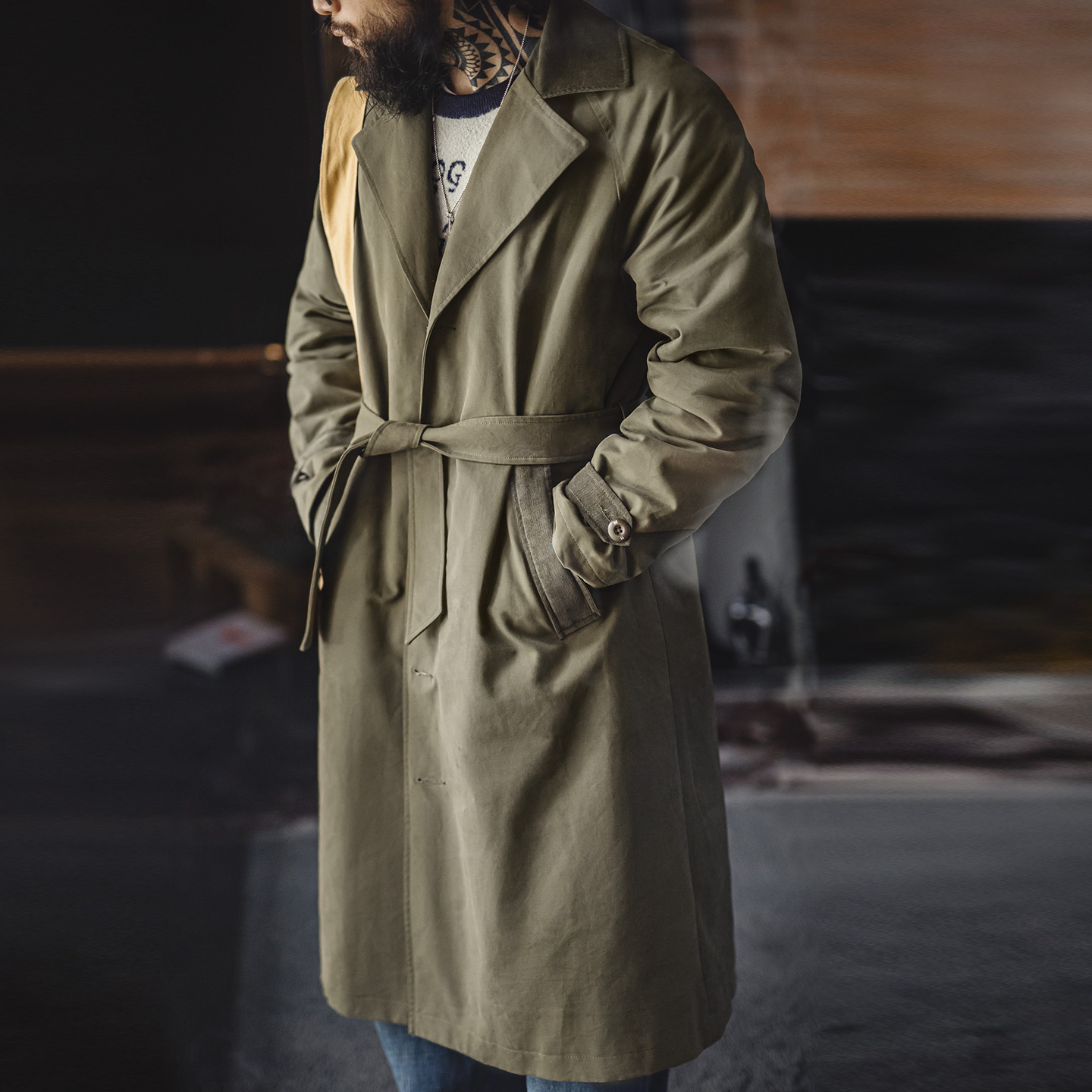 Down Jacket Packable - Maden Vintage Men‘s Military Green Trench