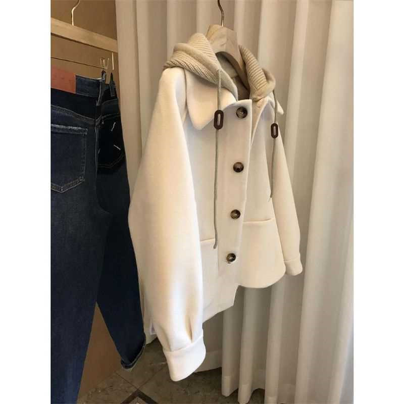 Women's Hooded Woolen Coat 202 - огляд і ціна Wool Coat Peacoat