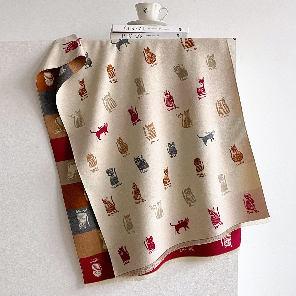 Winter Fashionable Cream Red V - огляд і ціна Shawl Wrap Winter