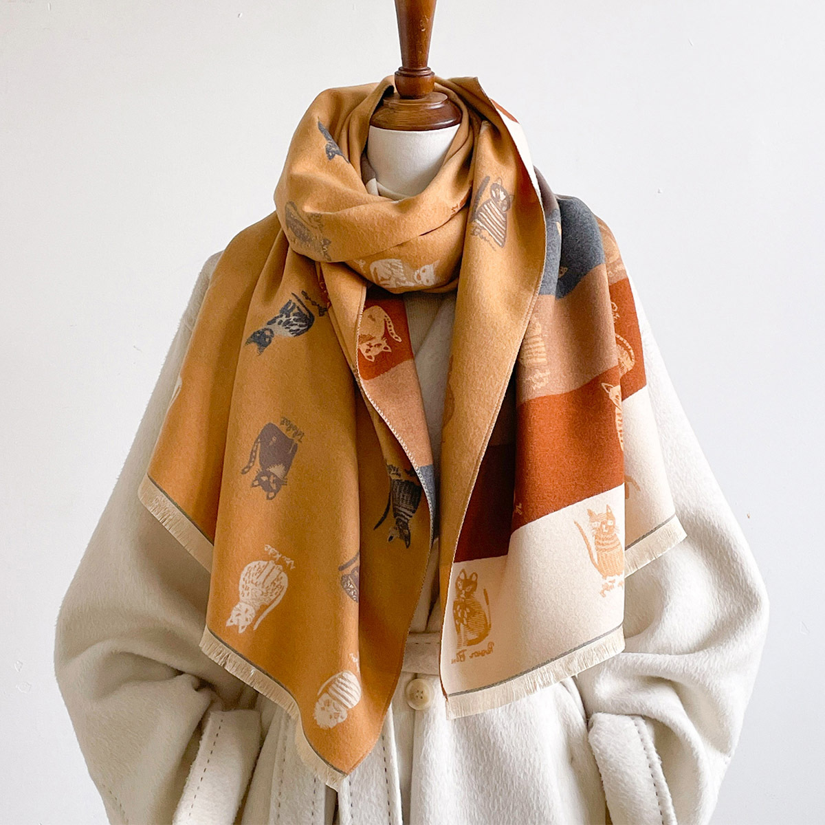 Winter Fashionable Cream Red V - огляд і ціна Shawl Wrap Winter