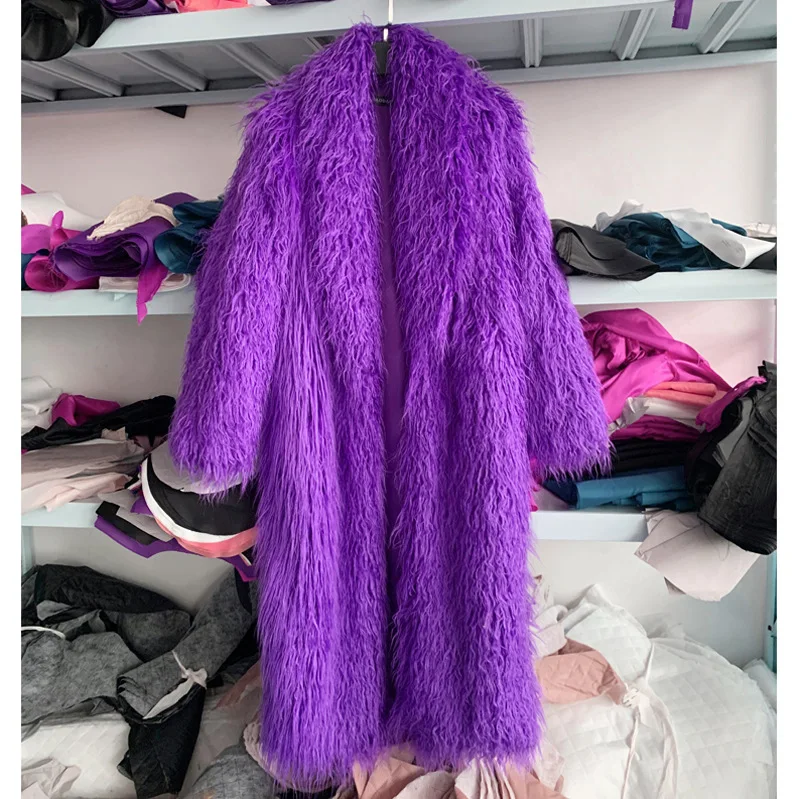 Women Imitation Sheep Faux Fur - огляд і ціна Wool Coat Peacoat