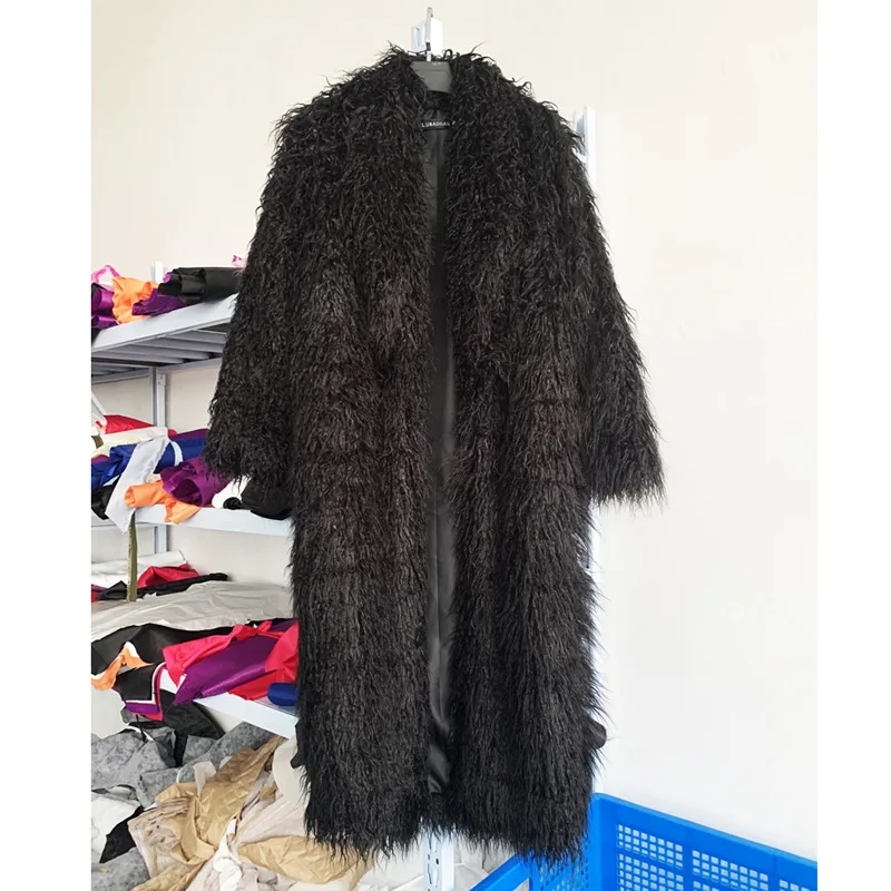 Women Imitation Sheep Faux Fur - огляд і ціна Wool Coat Peacoat