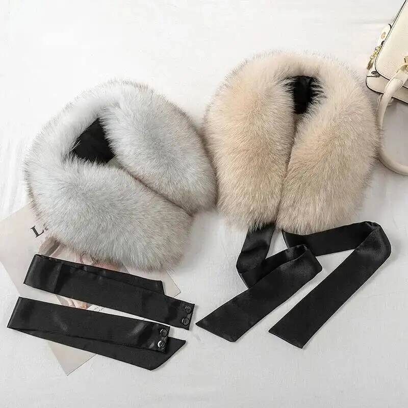 Fox Fur Collar Ladies Winter F - огляд і ціна Shawl Wrap Winter