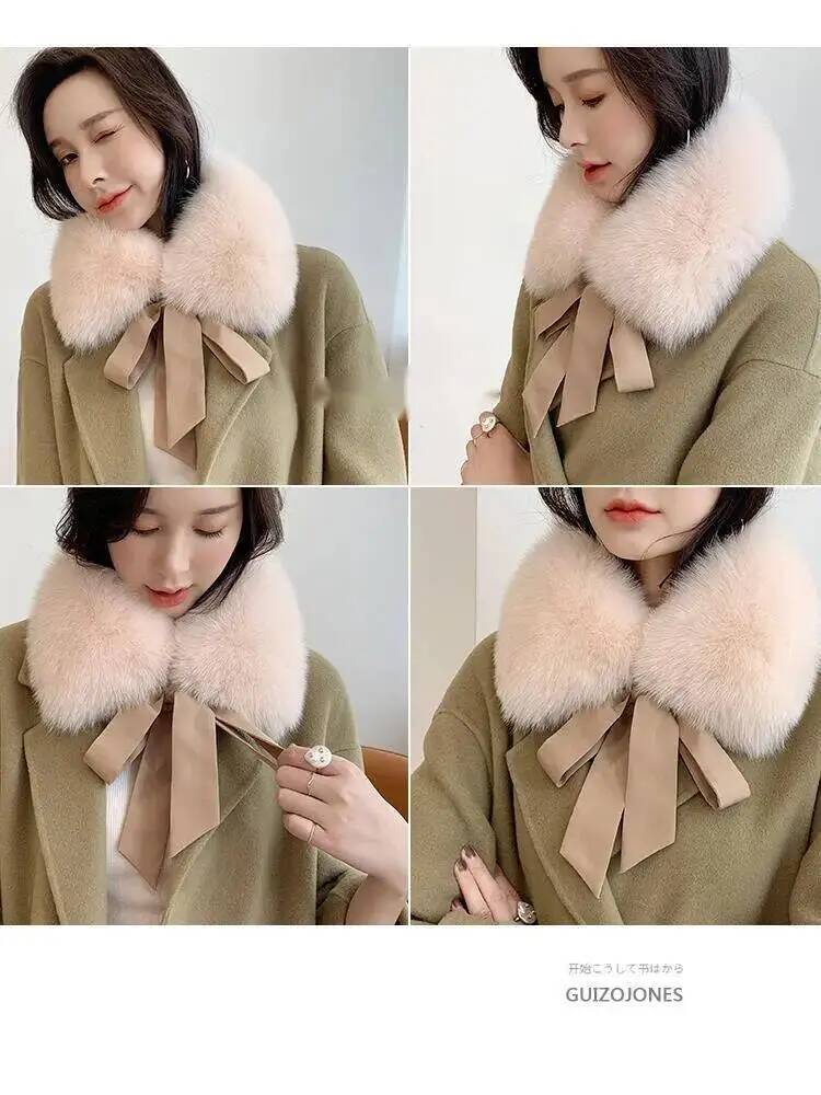 Fox Fur Collar Ladies Winter F - огляд і ціна Shawl Wrap Winter
