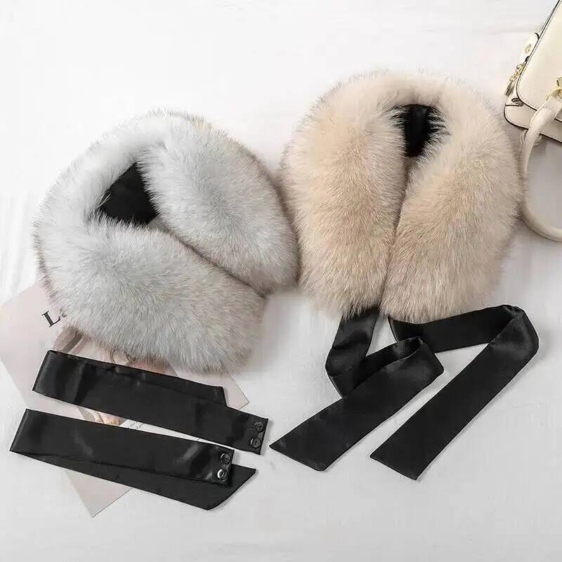 Fox Fur Collar Ladies Winter F - огляд і ціна Shawl Wrap Winter