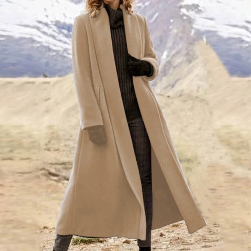 Plus Size Extra Long Woolen Co - огляд і ціна Wool Coat Peacoat