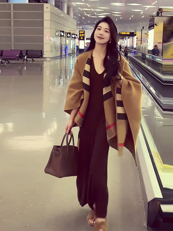 Double-Sided Woolen Plaid Shaw - огляд і ціна Shawl Wrap Winter